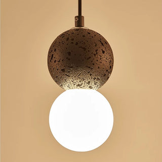 Luoxa Luminaires Suspensions Globe Moderne Pierre/Verre Rose/Gris/Noir/Blanc Salon-Luire