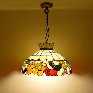 Tiffany Vintage LED Suspension Métal Verre Chambre À Coucher
