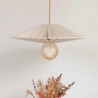 Ritta Cristal Métal Ficelle Suspension Salle à Manger