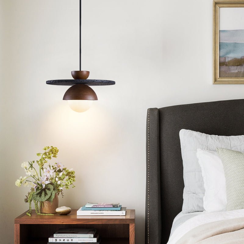 Valinina Suspension en Travertin Noir Orbit