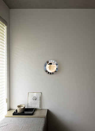 Orbit Pearl Alabaster Wall Light-Neutral Decor