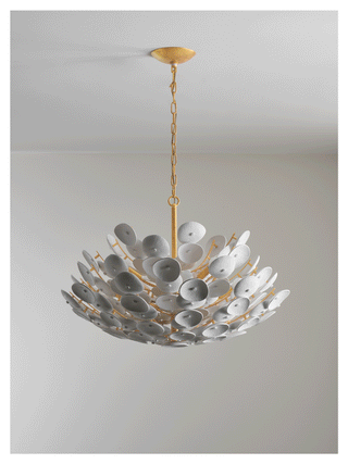 Coconut Disc Chandelier-Neutral Decor
