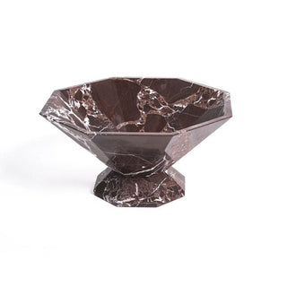 Facet Pedestal Bowl Storage Tray-Neutral Decor