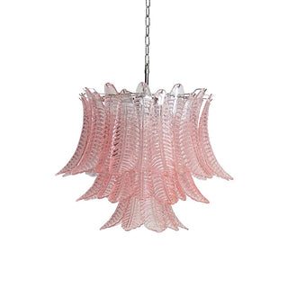 Aurora Lustre Rose Feuille Verre Superposé Gracieux Luxe