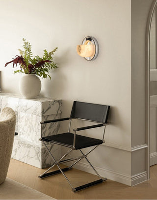 Orbit Pearl Alabaster Wall Light-Neutral Decor