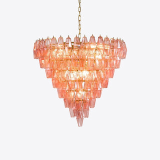 Aurora Lustre Rose Facetté Verre Superposé Vintage