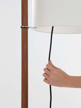 Jex Lampadaire en Bois Et Tissu