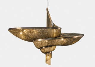 Spiral Elegance Chain Chandelier-Neutral Decor