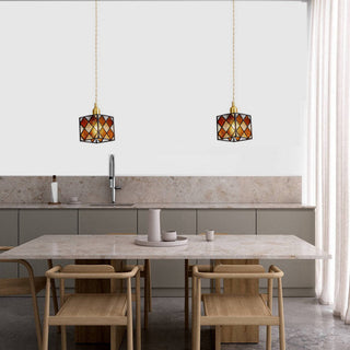 Valentina Rétro LED Métale Verre Suspension Chambre à Coucher Salle à Manger