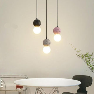 Luoxa Luminaires Suspensions Globe Moderne Pierre/Verre Rose/Gris/Noir/Blanc Salon-Luire