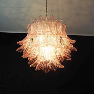 Aurora Lustre Rose Feuille Verre Superposé Gracieux Luxe