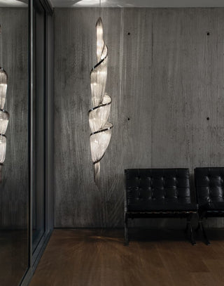 Twilight Spiral Chain Chandelier-Neutral Decor