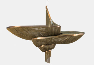 Spiral Elegance Chain Chandelier-Neutral Decor