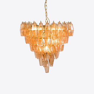 Aurora Lustre Rose Facetté Verre Superposé Vintage
