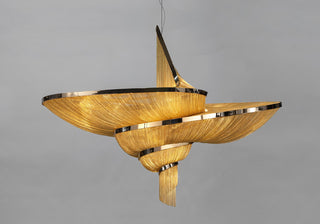 Spiral Elegance Chain Chandelier-Neutral Decor