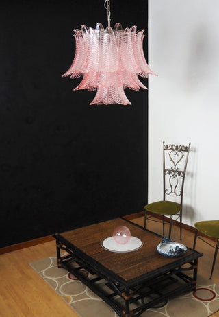 Aurora Lustre Rose Feuille Verre Superposé Gracieux Luxe