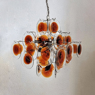 Aurora Lustre Verre Murano Disque Mi-Siècle