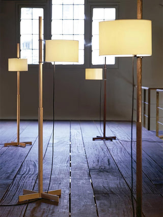 Jex Lampadaire en Bois Et Tissu