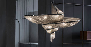 Spiral Elegance Chain Chandelier-Neutral Decor