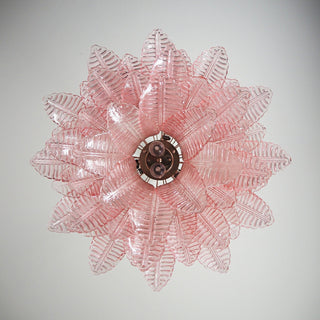 Aurora Lustre Rose Feuille Verre Superposé Gracieux Luxe