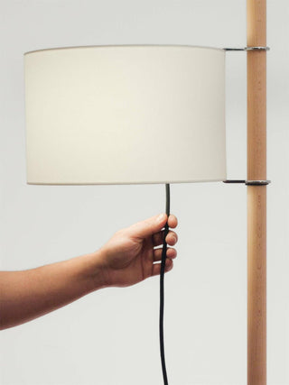 Jex Lampadaire en Bois Et Tissu