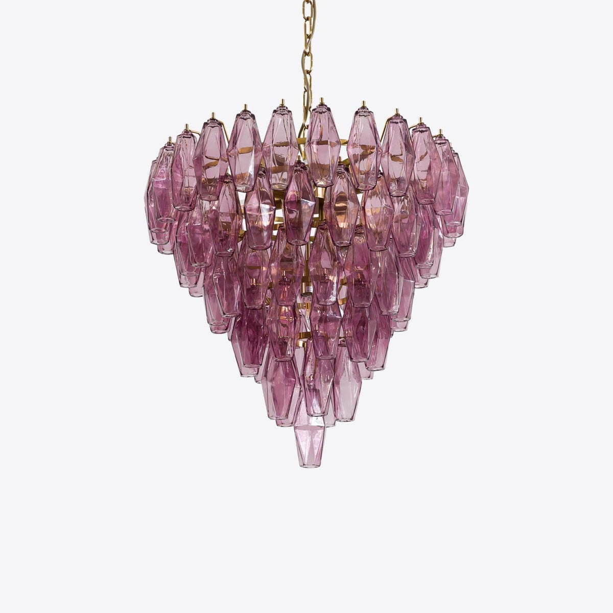 Maralis Lustre Rose Facetté Verre Superposé Vintage