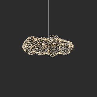 Golden Cloud Weave Pendant Light-Neutral Decor