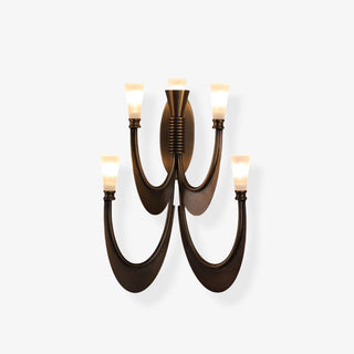 Metropolis Grand Alabaster Sconce-Neutral Decor