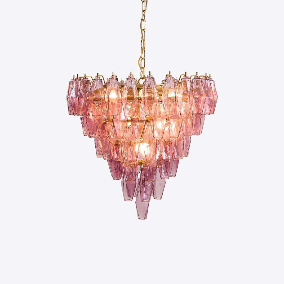 Maralis Lustre Rose Facetté Verre Superposé Vintage