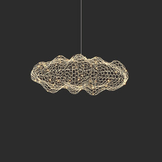 Golden Cloud Weave Pendant Light-Neutral Decor