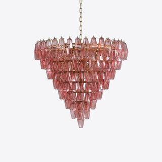 Aurora Lustre Rose Facetté Verre Superposé Vintage