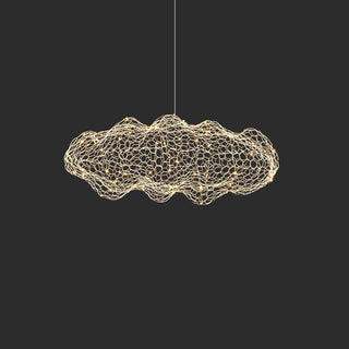 Golden Cloud Weave Pendant Light-Neutral Decor