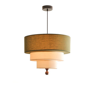 Tiered Fabric Pendant Light-Neutral Decor