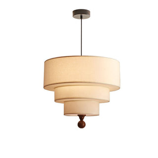 Tiered Fabric Pendant Light-Neutral Decor