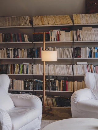 Jex Lampadaire en Bois Et Tissu