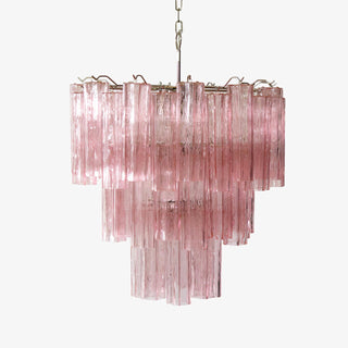 Aurora Lustre Rose Verre Tubes Superposé Moderne