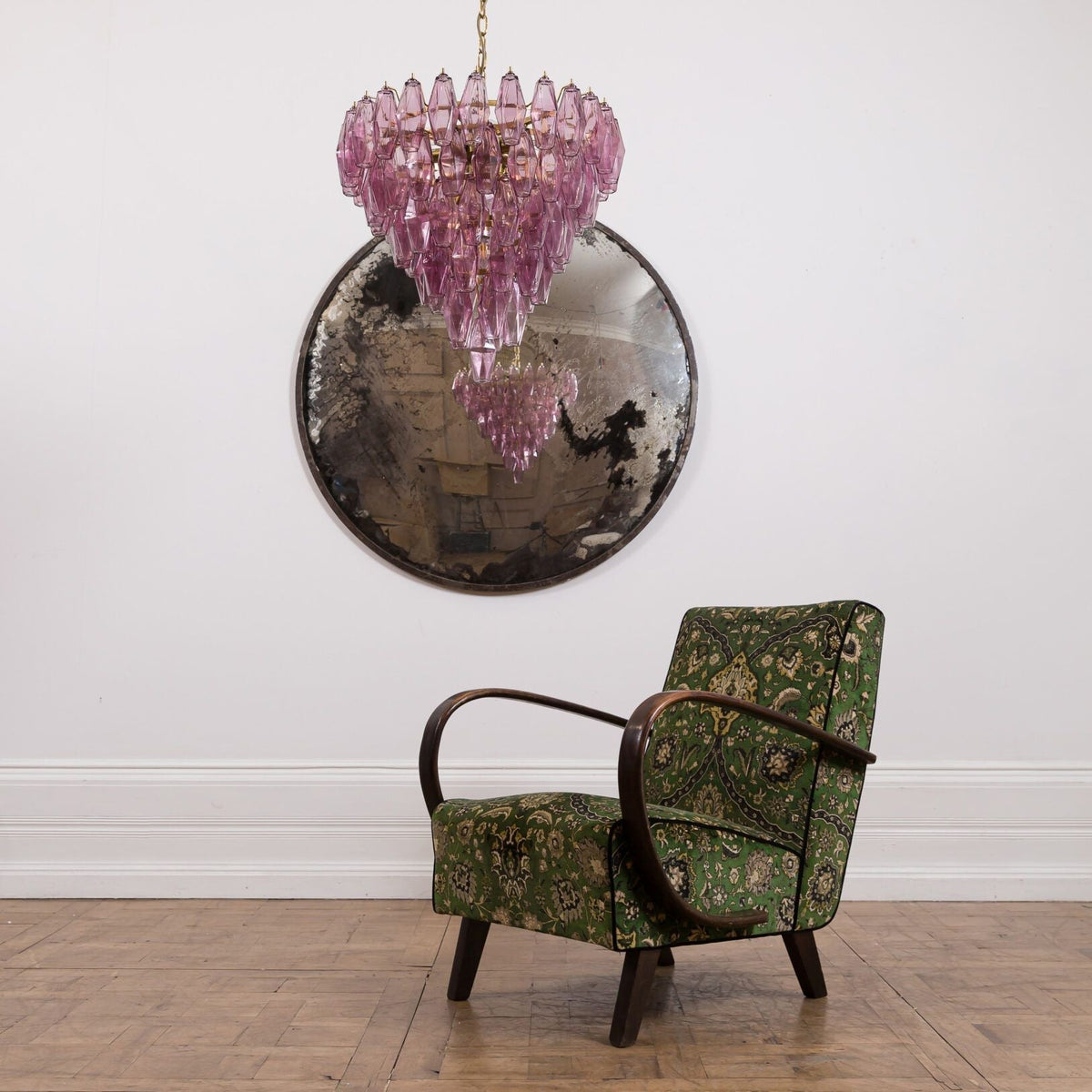 Maralis Lustre Rose Facetté Verre Superposé Vintage