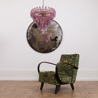 Aurora Lustre Rose Facetté Verre Superposé Vintage