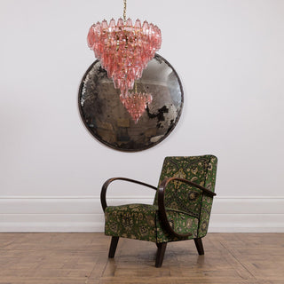 Aurora Lustre Rose Facetté Verre Superposé Vintage