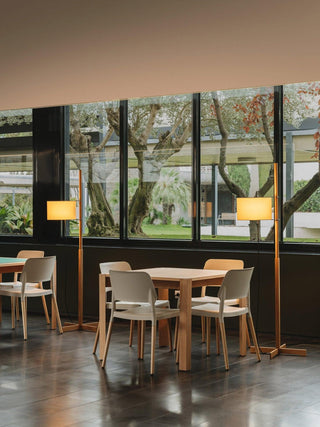 Jex Lampadaire en Bois Et Tissu