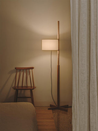 Jex Lampadaire en Bois Et Tissu