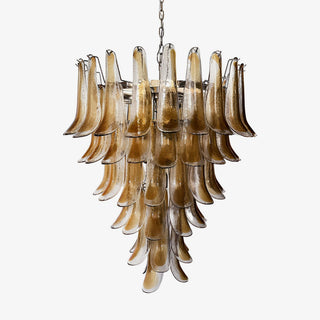 Aurora Lustre Ambre Verre Pétales Superposé Luxe