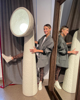Ernionis Lampadaire en Céramique Texturée