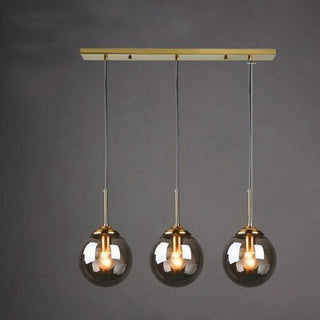 Mavar Luminaires Suspension Verre Transparent Ambre-Luire