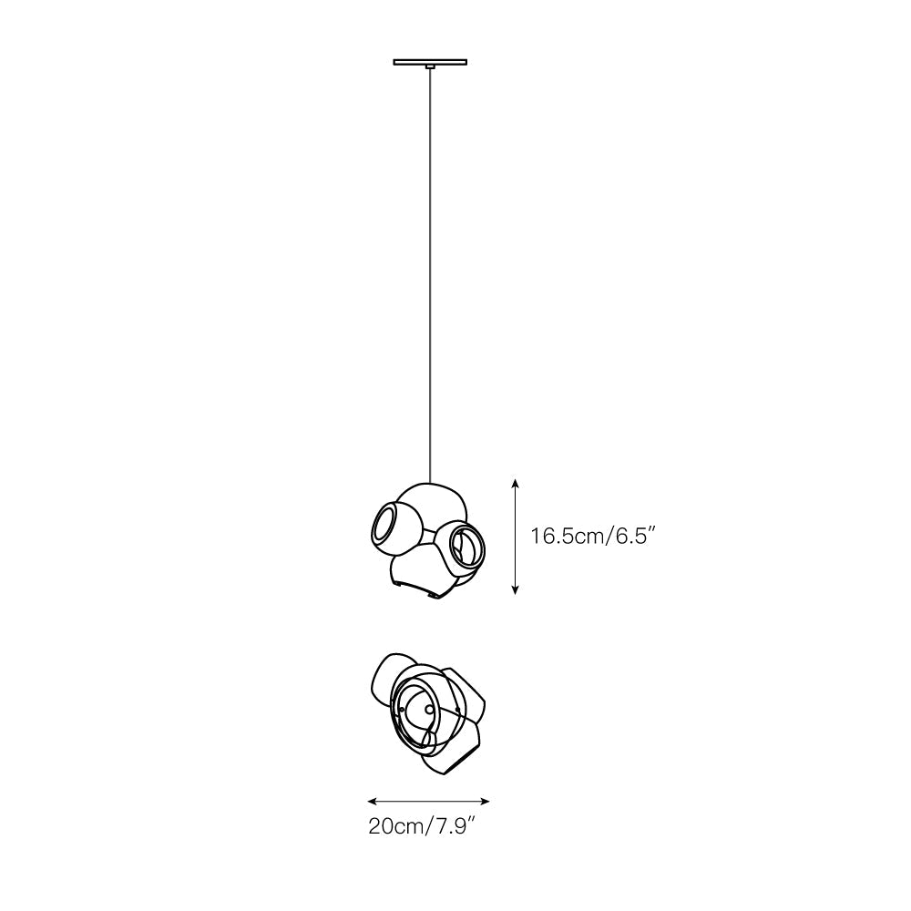 Ushaor Suspension Verre Créativité Individuelle