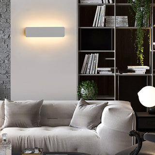 Ray Applique Murale Rectangulaire Moderne, Métal,  Blanc, Jardin