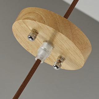 Muto Suspension cylindre Rustique, Bois/Tissu, Vert/Marron, Chamber à Coucher