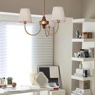 Silva Lustre Vintage, Métal/Tissu, Blanc/Vert, Salle à Manger/Salle à Séjour