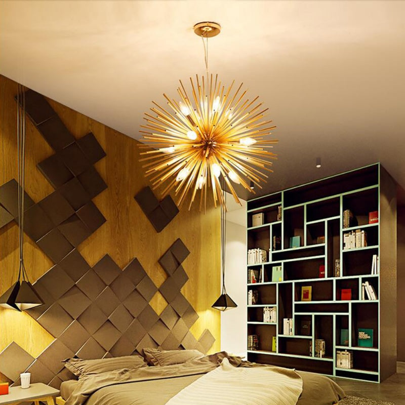 Arisha Moderne LED Lustre Or Métal Salle À Manger Chambre À Coucher