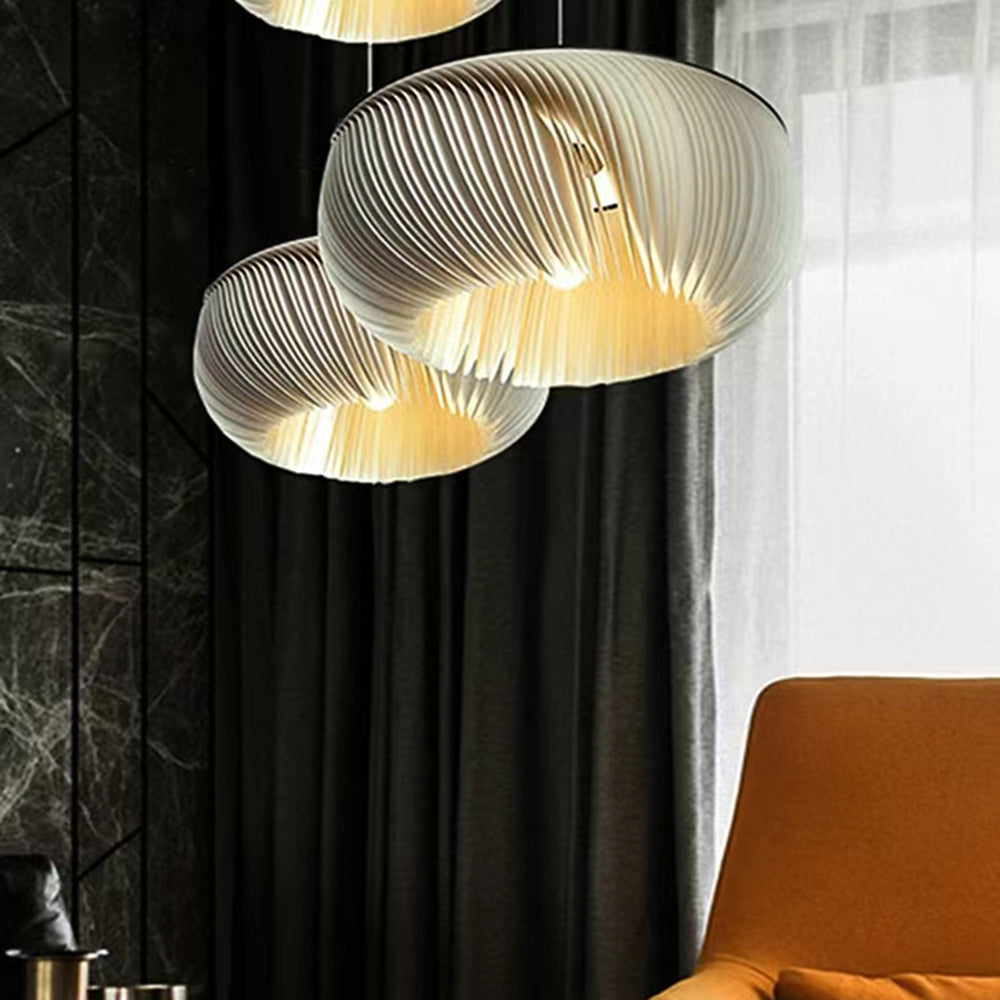 Ritta Suspension Nuage Simple, Aluminium/Peau de Mouton, Blanc, Chambre